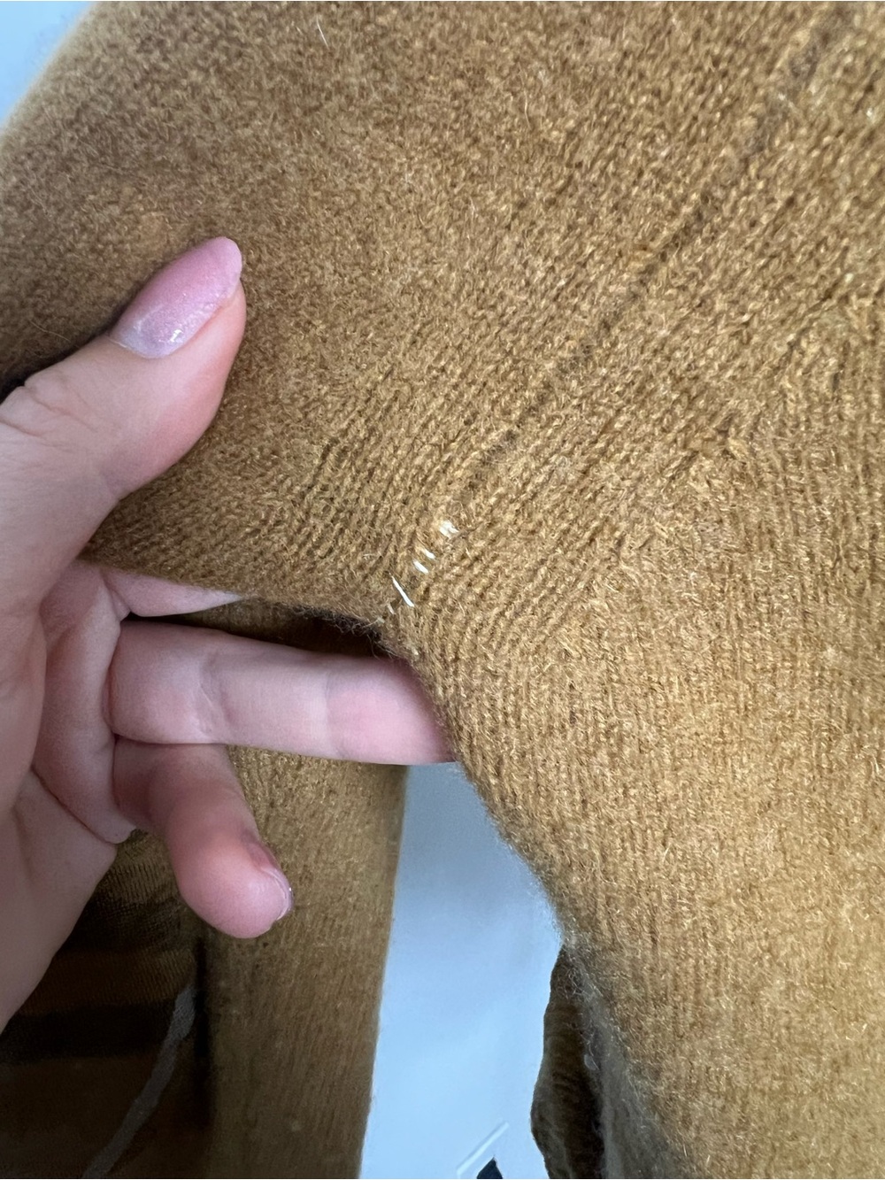 Burberry Cashmere Sweater Camel Nova Check Elbow Patch - Picture 10 of 10